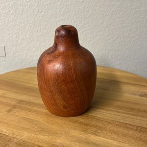 Creative Co-Op Wooden Bud Vase NWOT